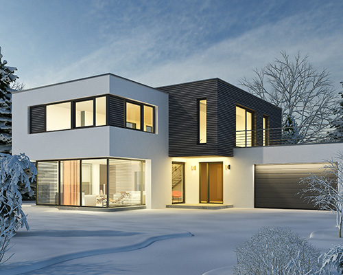 Haus im Schnee